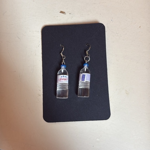 EVIAN water bottle earrings, os - Picture 4 of 9